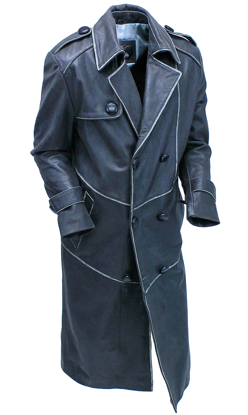 Vintage Cowhide Jamin Leather® Trench Coat #MA2203D - Image 3