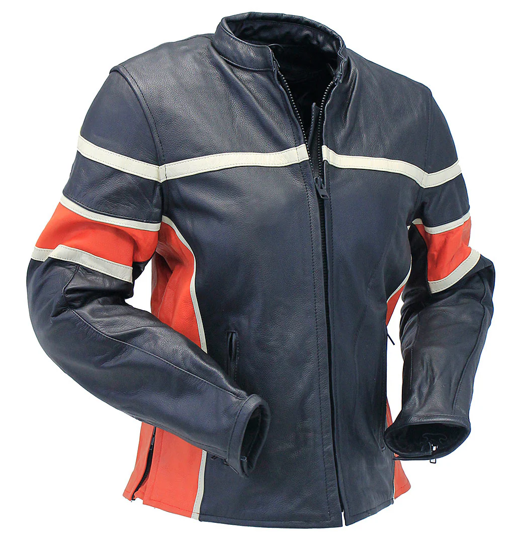 Women's Black & Orange Armor Jacket #L25AZOK (L-XL)
