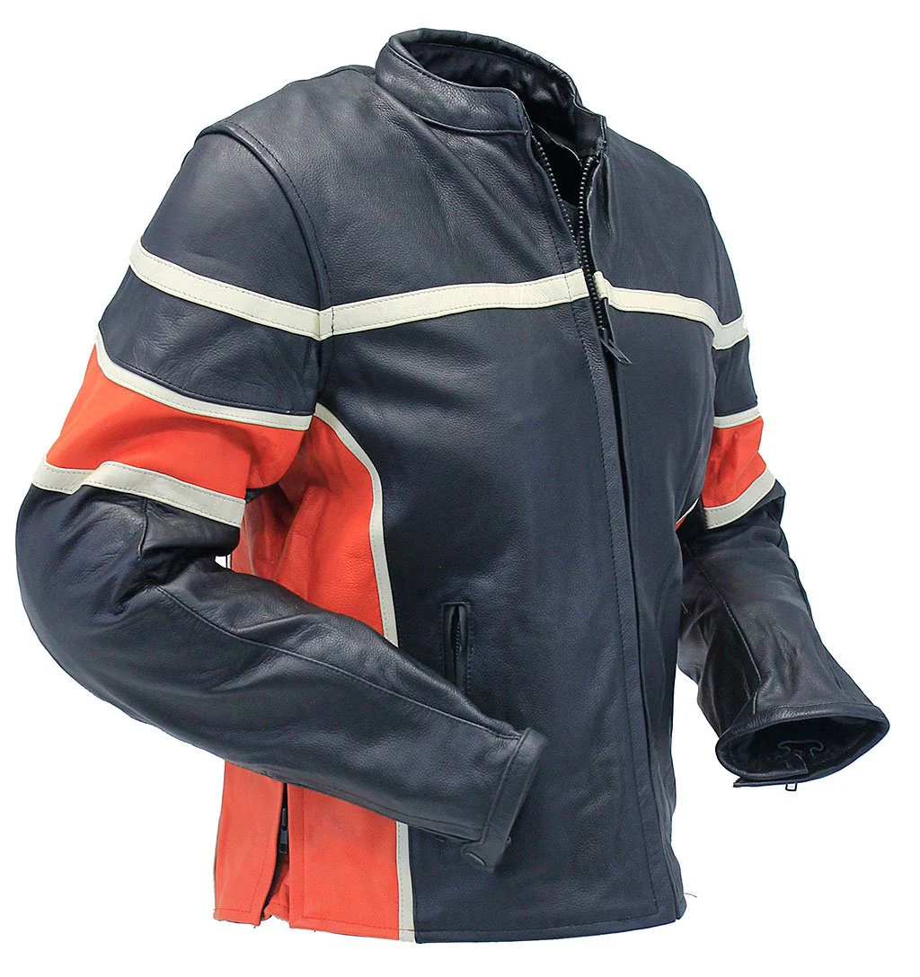 Women's Black & Orange Armor Jacket #L25AZOK (L-XL) - Image 6