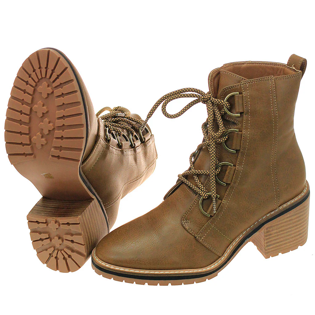 Women's Brown 2" Heeled Logger Boots #BLC01DAKOTAN - Image 2