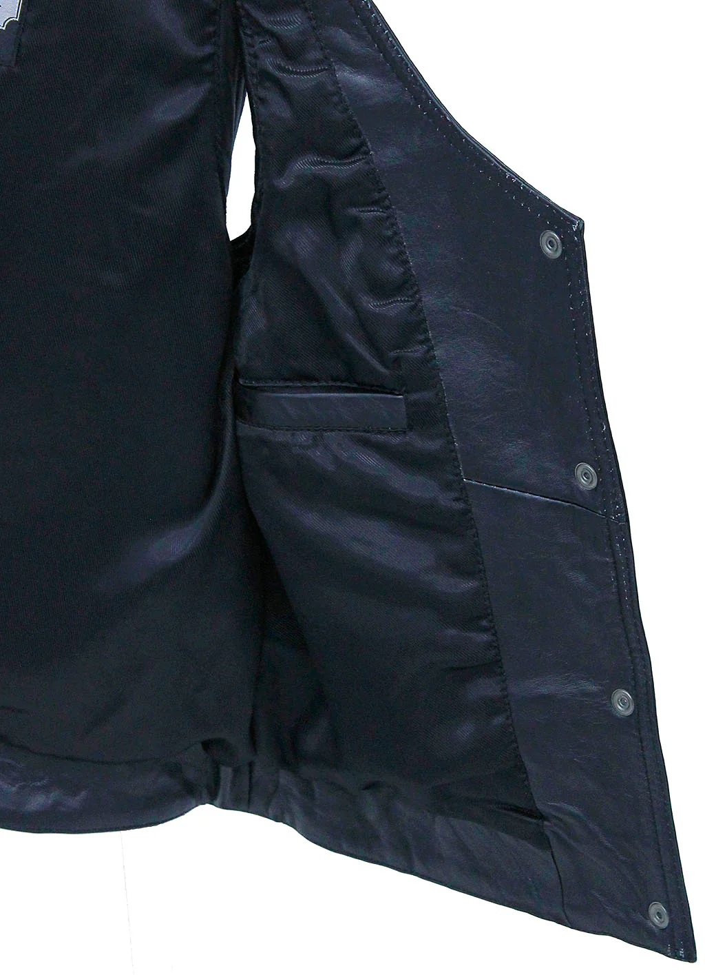 Women's Eyelet Trim Laced Up Black Leather Vest #VL6985ELK (S,3X) - Image 7