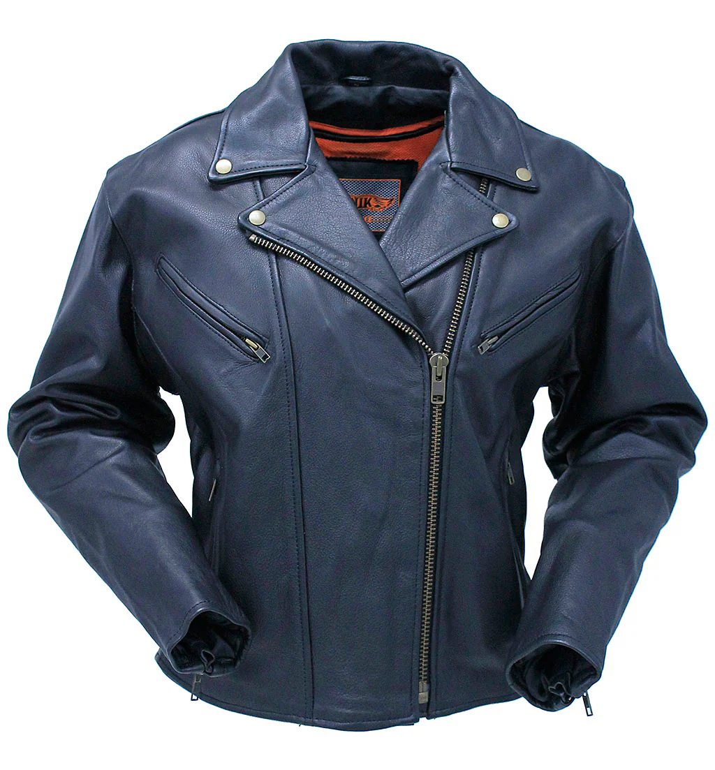 Women's Ultra Premium Cute Leather MC Jacket #L357ZNCK (S-2X)