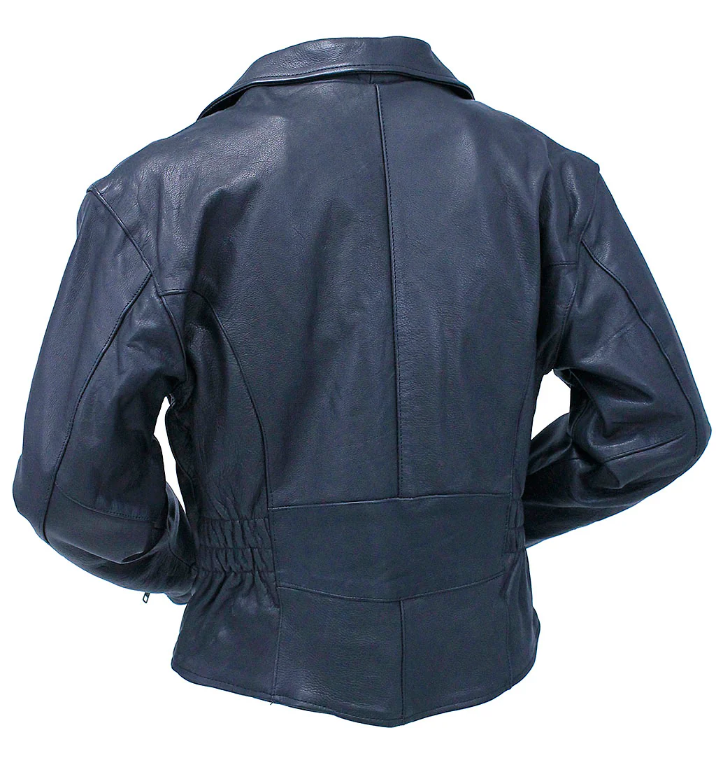Women's Ultra Premium Cute Leather MC Jacket #L357ZNCK (S-2X) - Image 2