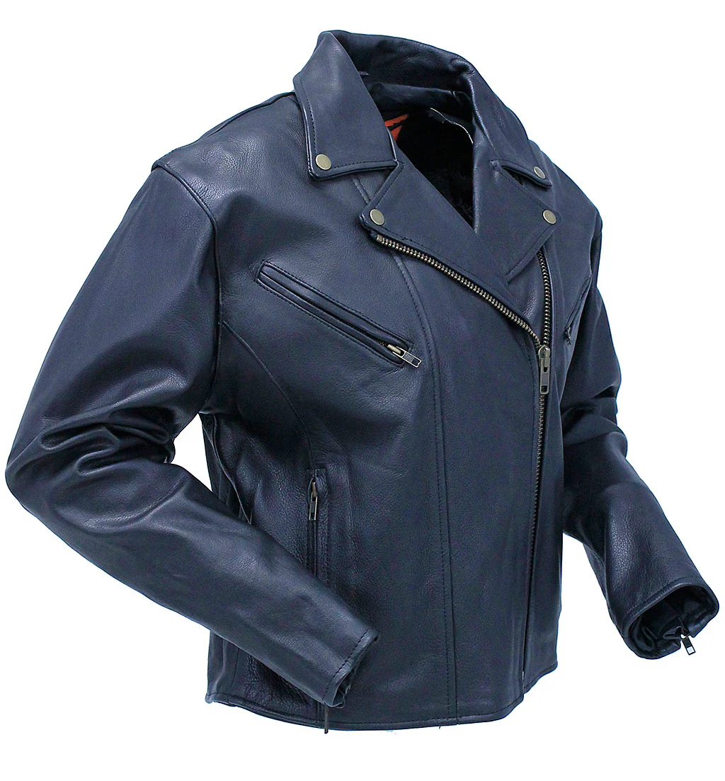 Women's Ultra Premium Cute Leather MC Jacket #L357ZNCK (S-2X) - Image 3