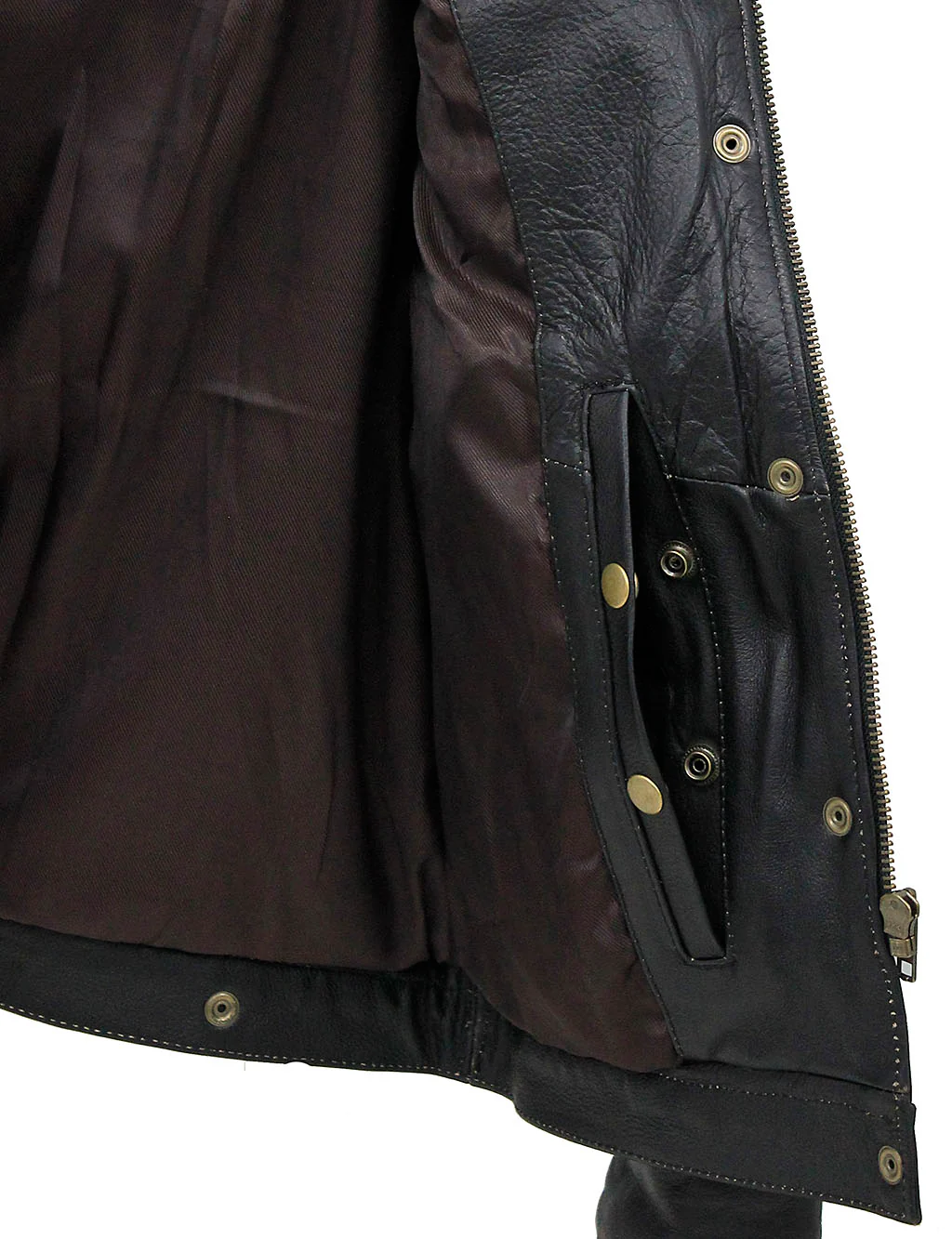 Women's Ultra Premium Vintage Brown Leather Jean Jacket #LA6894GN - Image 7